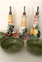 Load image into Gallery viewer, Italian Oil Bottle Bowl Set-Green
