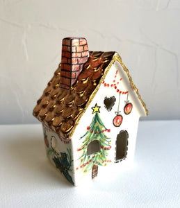 Holiday House Candle Holder