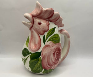 Rooster Pitcher w/ Roses