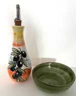 Load image into Gallery viewer, Italian Oil Bottle Bowl Set-Green
