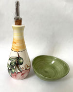 Load image into Gallery viewer, Italian Oil Bottle Bowl Set-Green
