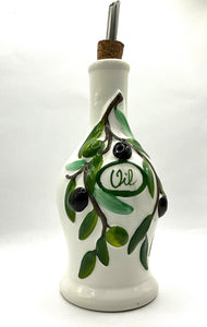 3D Black/Green Olives Oil Bottle