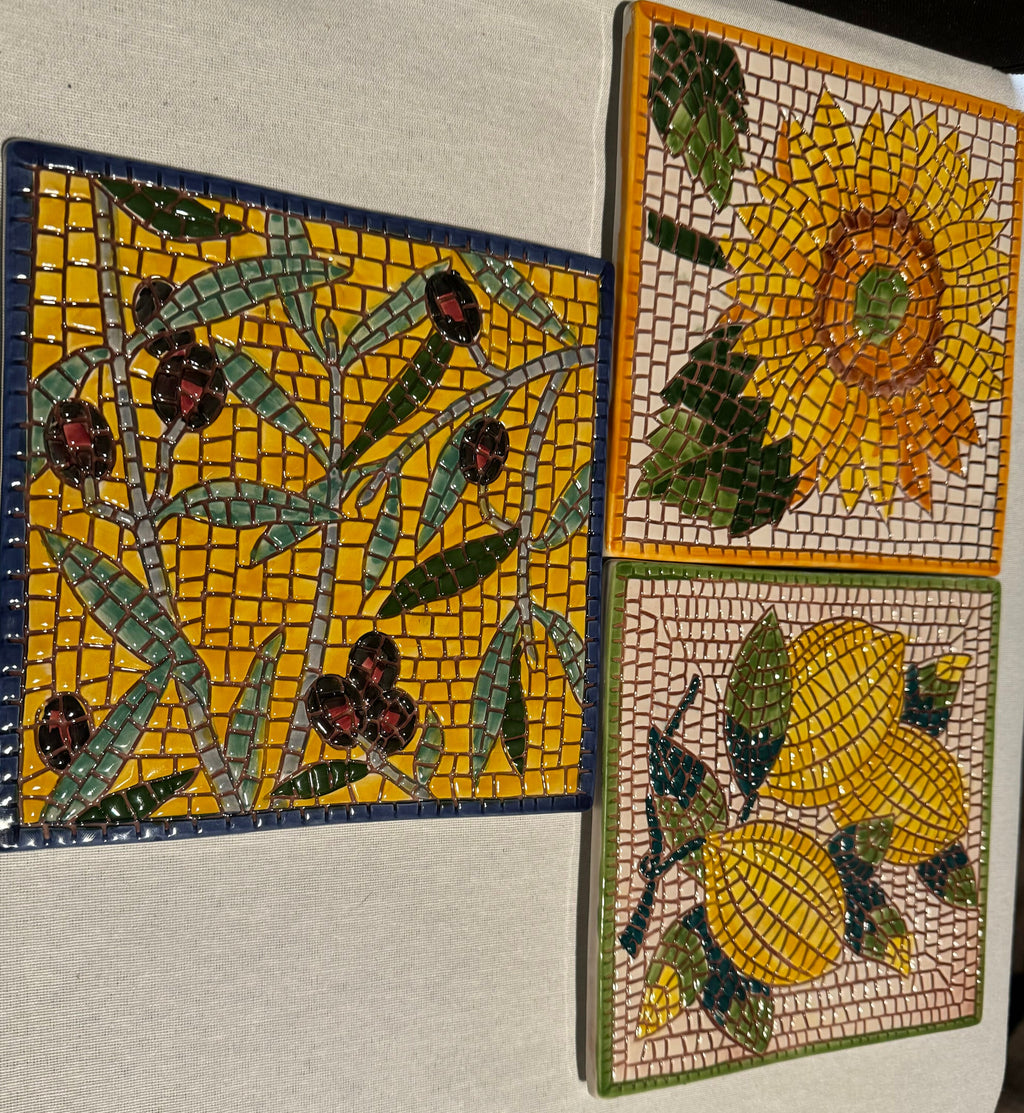 Mosaic Trivets hand painted
