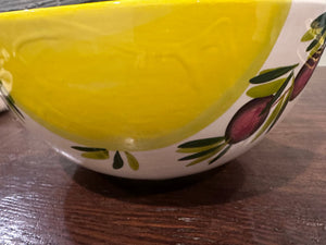 Hand Painted Spaghetti Bowl with Spout