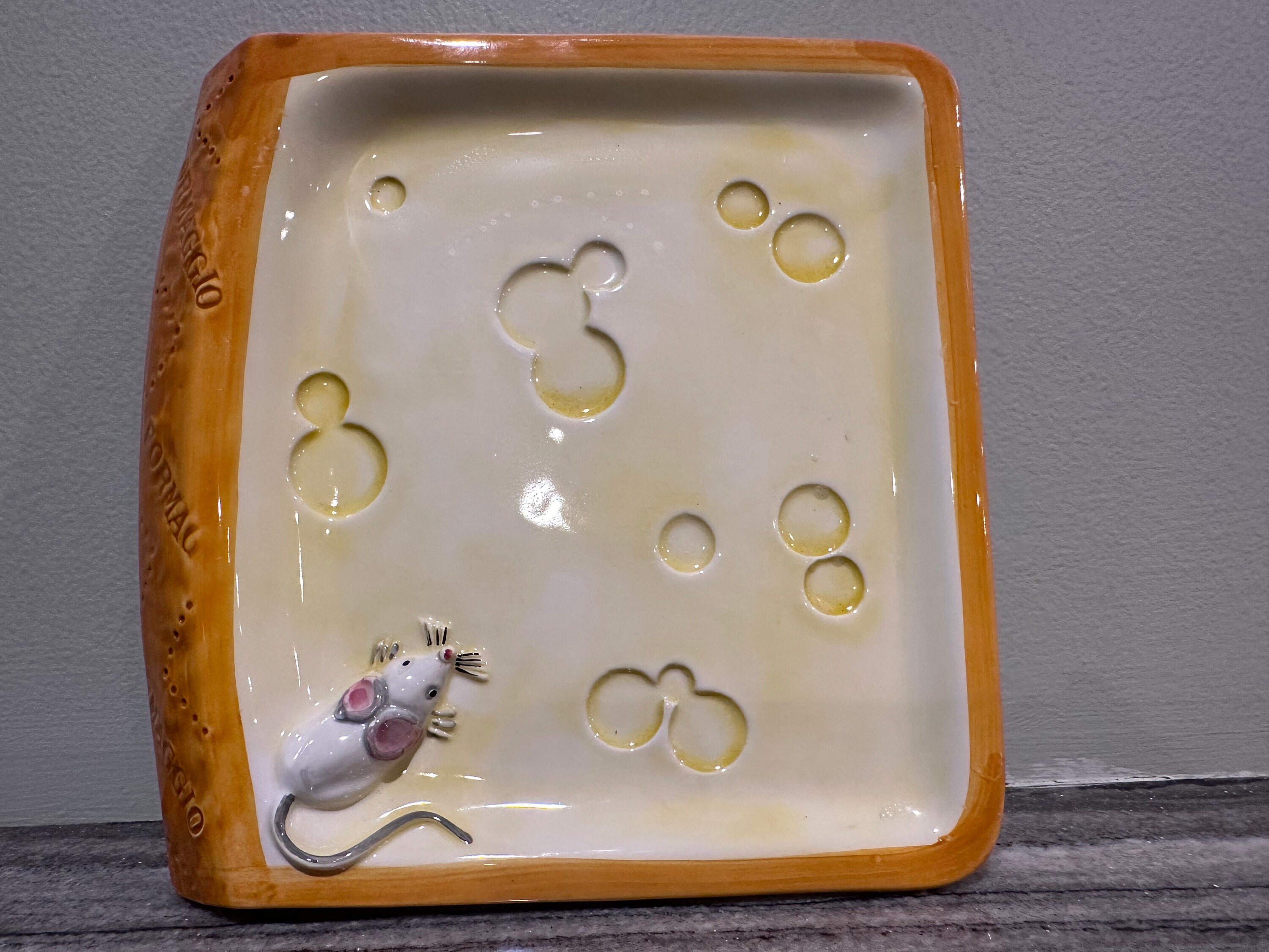 Hand Painted Ceramic Cheese Plates