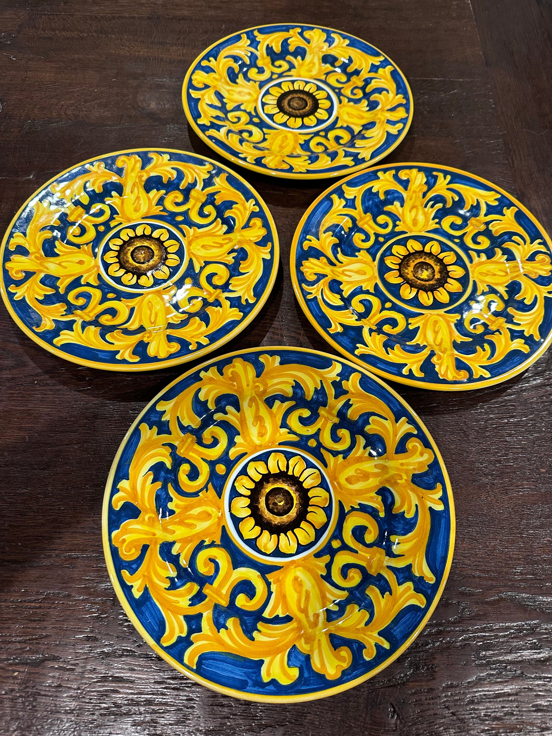 Hand Painted Traditional Mediterranean Plates