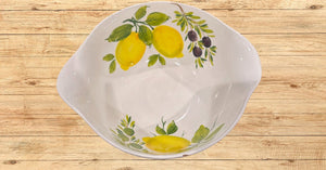 Lemon and Olive Bowl with Spout