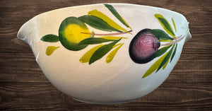 Black and Green Olive Bowls Hand Painted in Malta