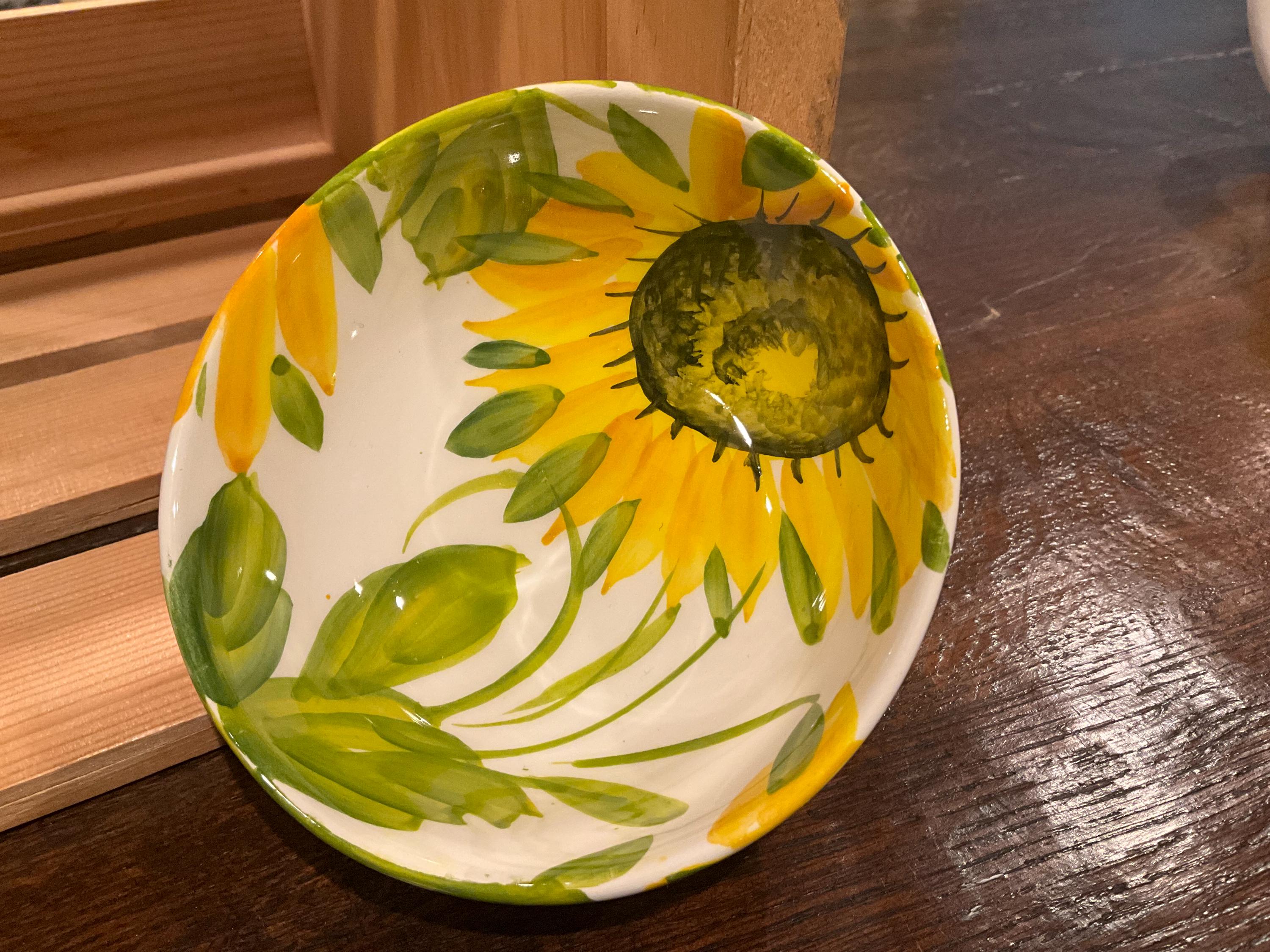 Sunflower Collection Bowls, Oil Bottles, Spoon Rest, Trivet, Gallo Pitcher