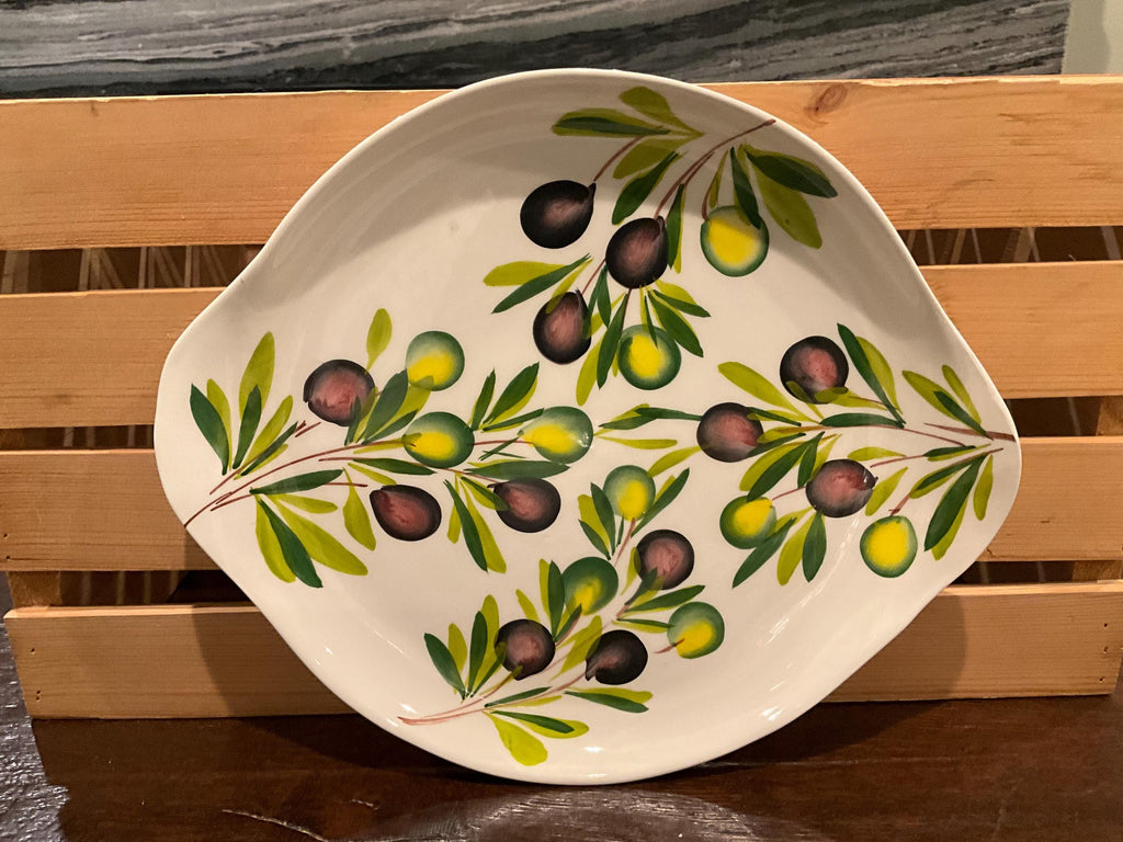 Hand-Painted Maltese Olive Platter