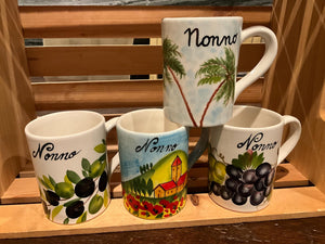 Hand Painted Nonno Mugs