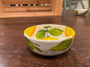 Hand Painted in Malta Lemon Serving Bowls