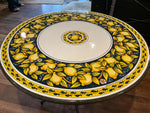 Load image into Gallery viewer, A Hand-Painted Maltese Lava Table with lemon: A Durable and Exquisite Piece
