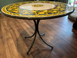 Load image into Gallery viewer, A Hand-Painted Maltese Lava Table with lemon: A Durable and Exquisite Piece
