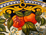 Load image into Gallery viewer, Hand-Painted Lava Table with Fruit Design: A Mediterranean Gem for Your Outdoor Space
