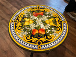 Load image into Gallery viewer, Hand-Painted Lava Table with Fruit Design: A Mediterranean Gem for Your Outdoor Space
