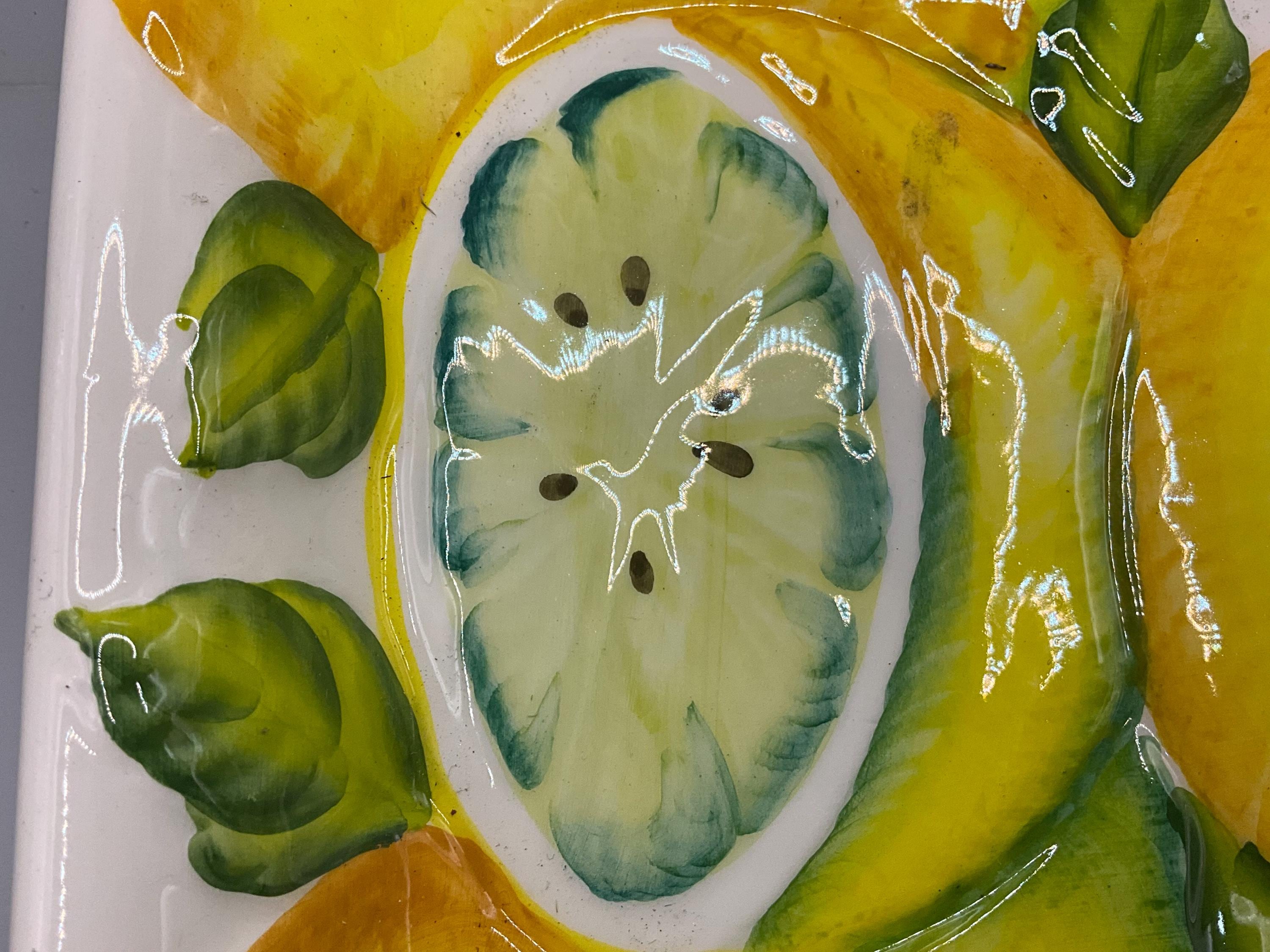 Beautiful Hand Painted Lemon Trays