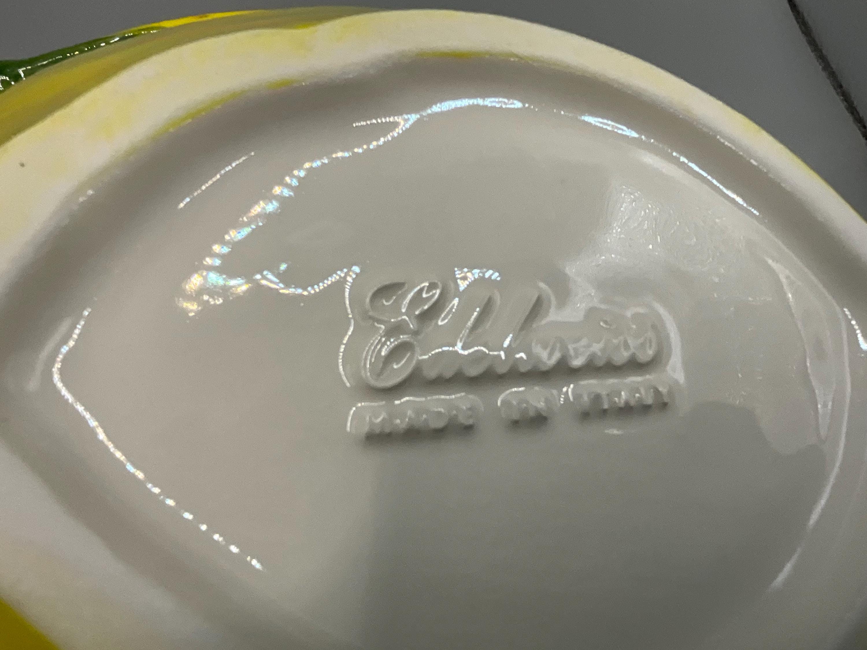 Lemon Shaped Serving Bowl Hand Painted in Italy - A Slice of Italian Sunshine