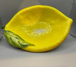 Load image into Gallery viewer, Lemon Shaped Serving Bowl Hand Painted in Italy - A Slice of Italian Sunshine
