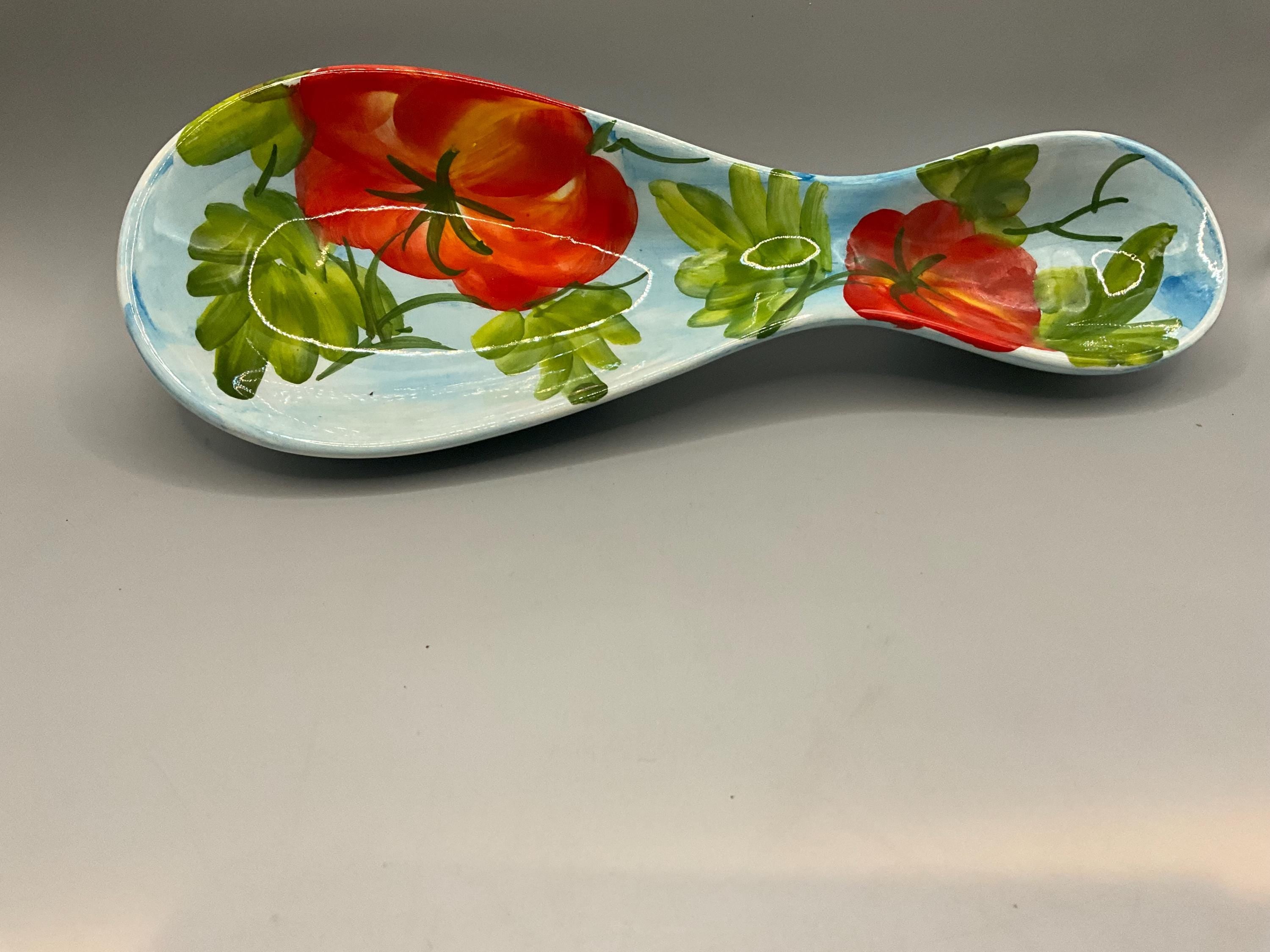 Beautiful Hand Painted in Italy Spoon Rests