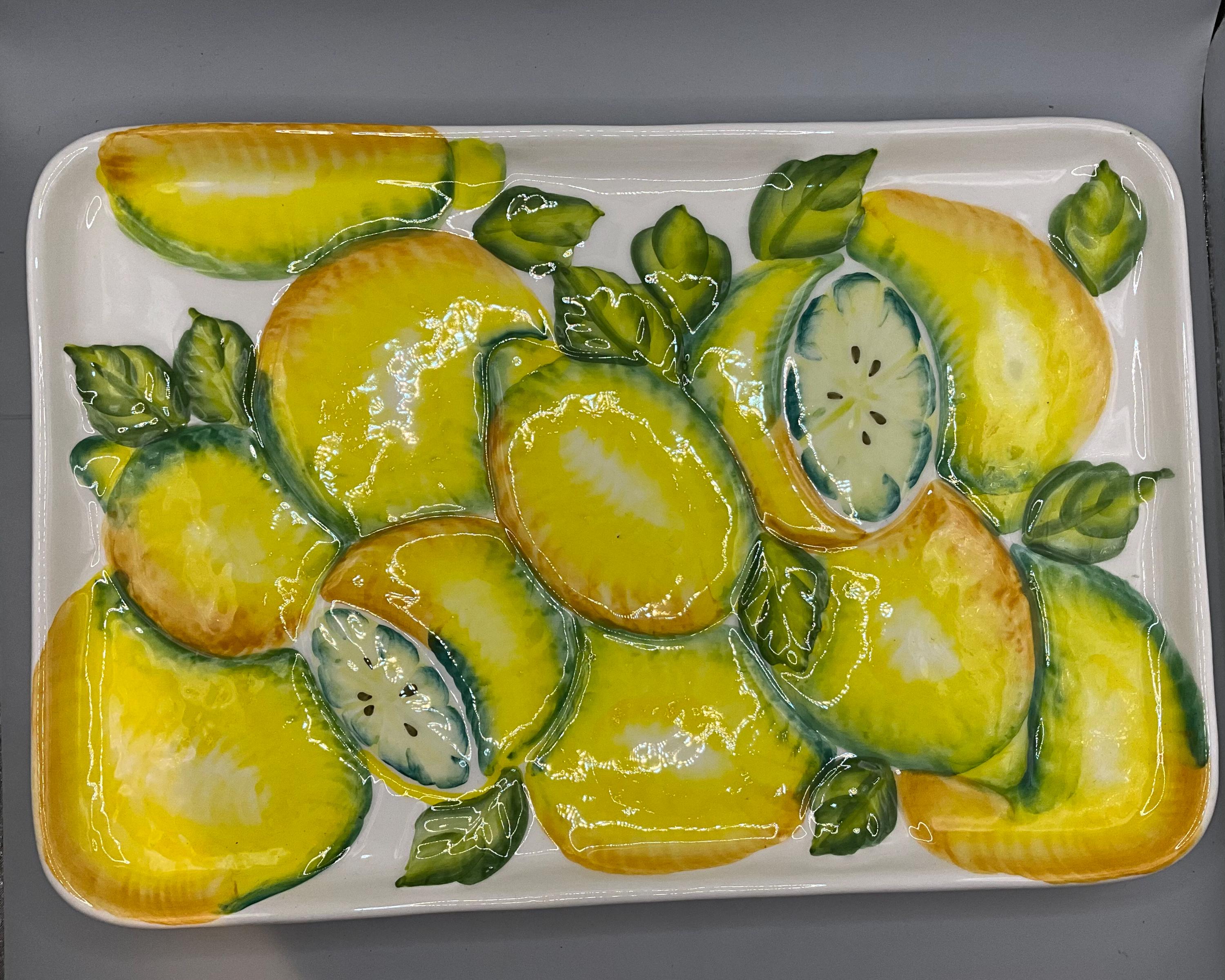 Beautiful Hand Painted Lemon Trays