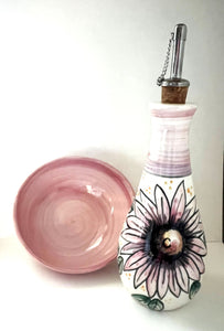 Oil Bottle Bowl Set-Pink