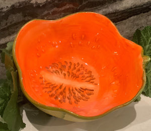 Cantaloupe Orange Melon Fruit Serving Bowl
