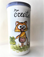 Load image into Gallery viewer, Lucky Cat w/ Clover Treat Cannister
