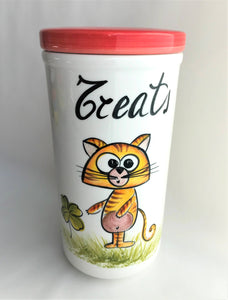 Lucky Cat w/ Clover Treat Cannister