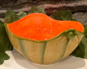 Cantaloupe Orange Melon Fruit Serving Bowl