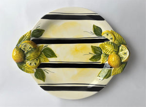 Stripe Embossed Lemon Plate