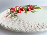 Load image into Gallery viewer, Embossed Cherry Basket Weave Oval Platter
