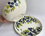 Load image into Gallery viewer, Blueberry Ceramic Colander &amp; Plate Set
