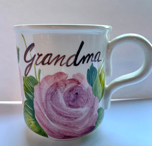 Pink Roses Grandma Mug