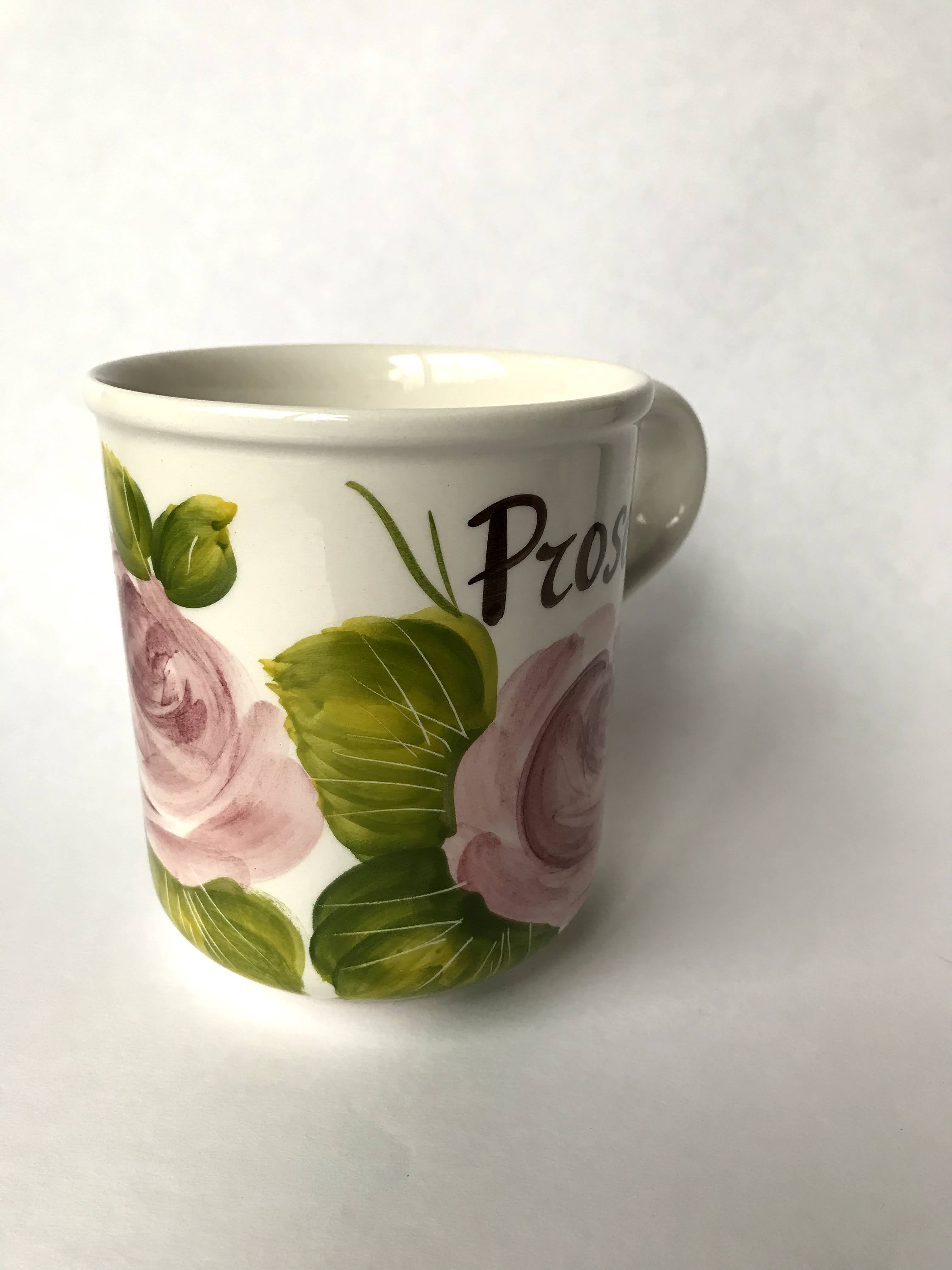 Pink Roses Italian Prosecco Mug