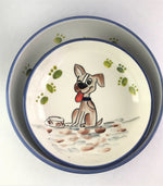 Load image into Gallery viewer, Winking Dog Ceramic Bowls
