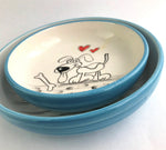 Load image into Gallery viewer, BW Dog Loves a Bone Ceramic Bowls
