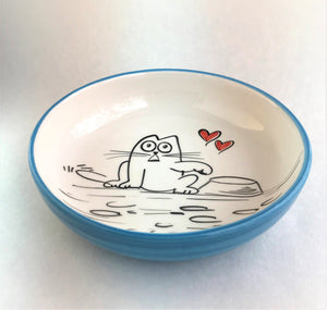 BW Cartoon Cat Ceramic Bowls