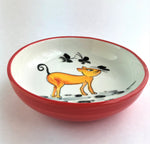 Load image into Gallery viewer, Cat w/ Butterfly Ceramic Bowls
