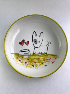 Puppy Love Dog Ceramic Bowl