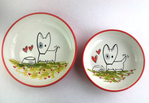 Puppy Love Dog Ceramic Bowl