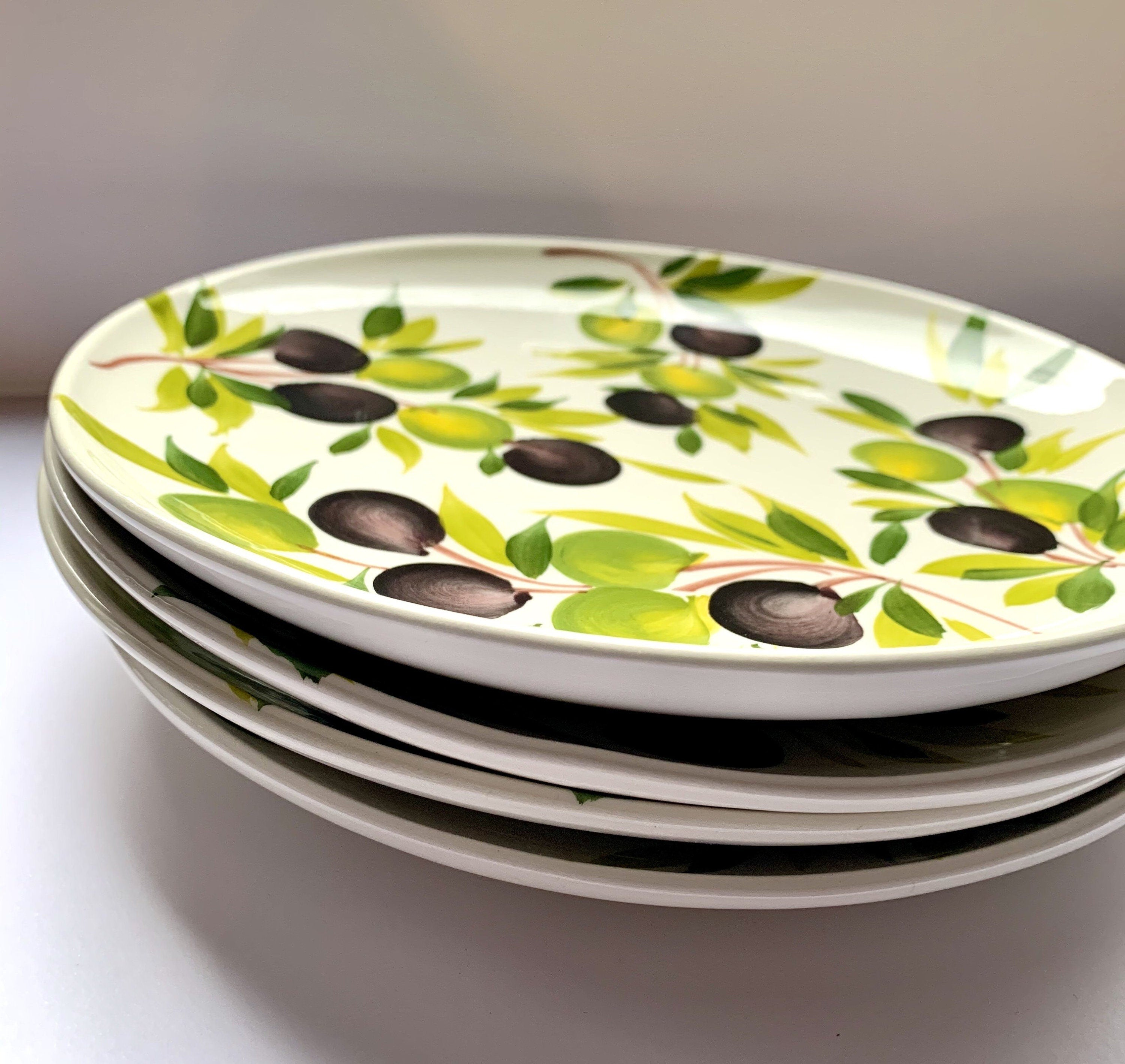 Olive Plates Hand-painted Made in Italy