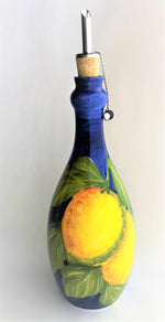 Load image into Gallery viewer, Lemon Painted Olive Oil Bottles
