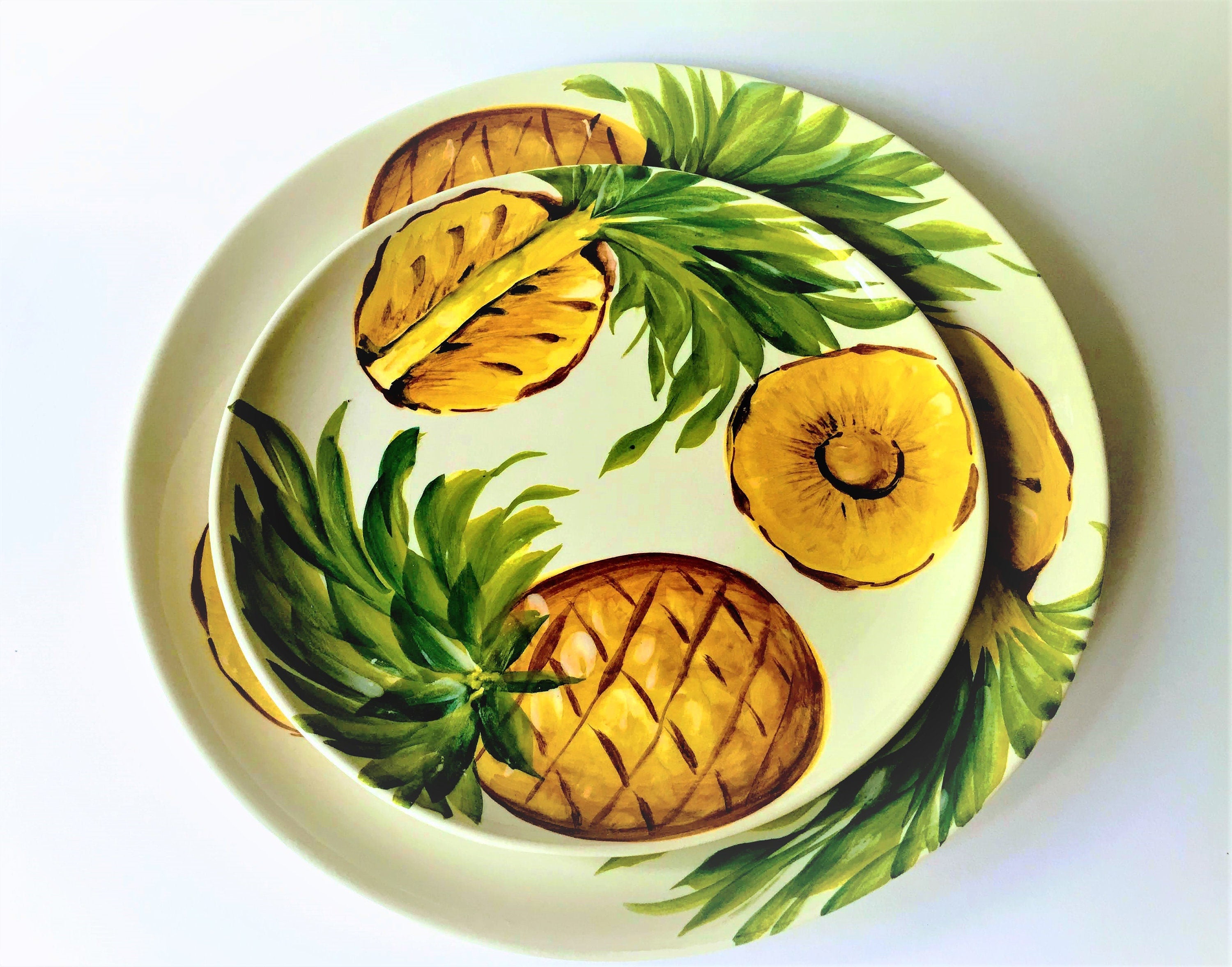 Pineapple Plate Hand-painted Made in Italy