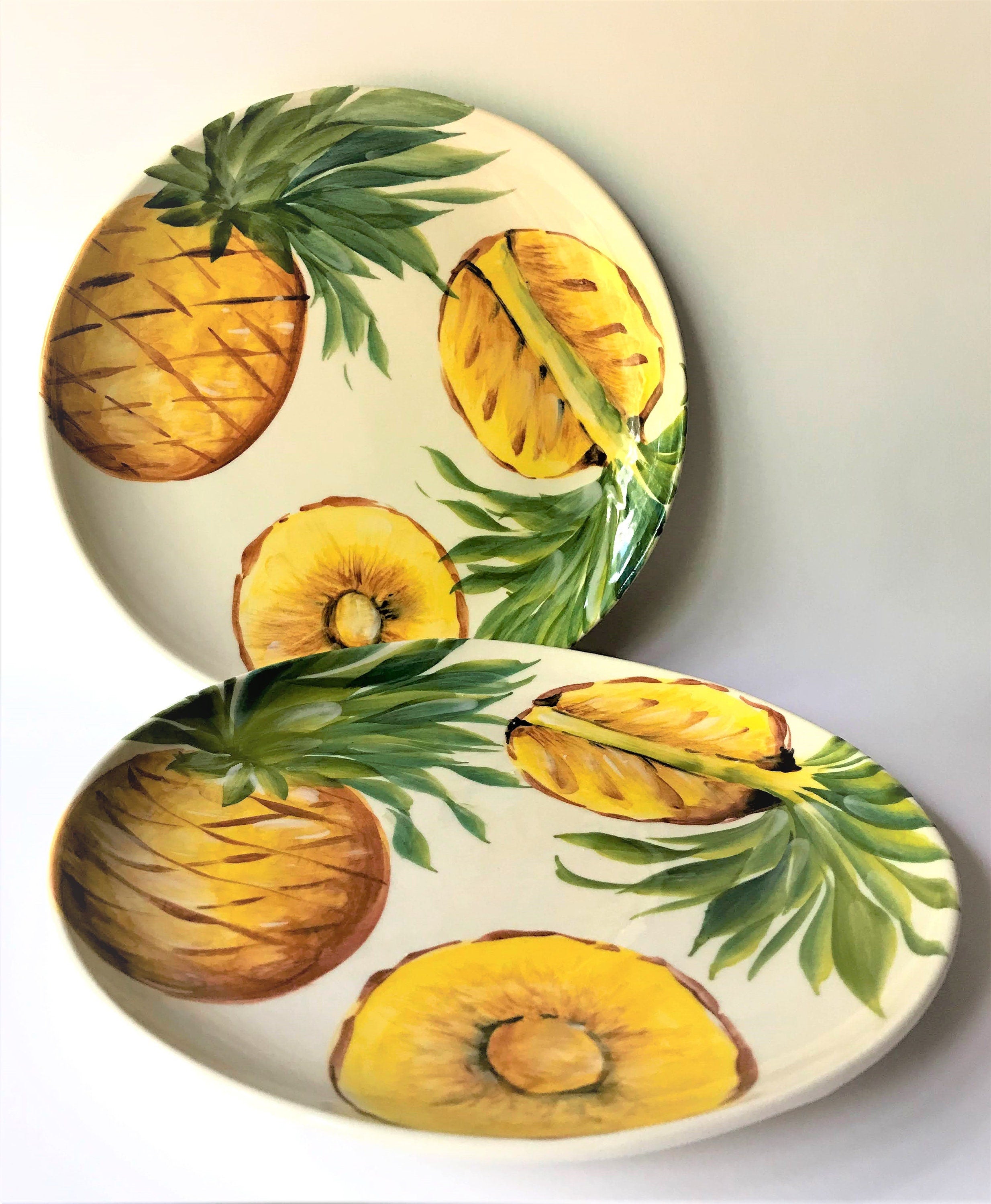 Pineapple Plate Hand-painted Made in Italy