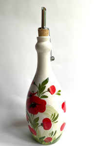 Poppy Flower Olive Oil Bottle