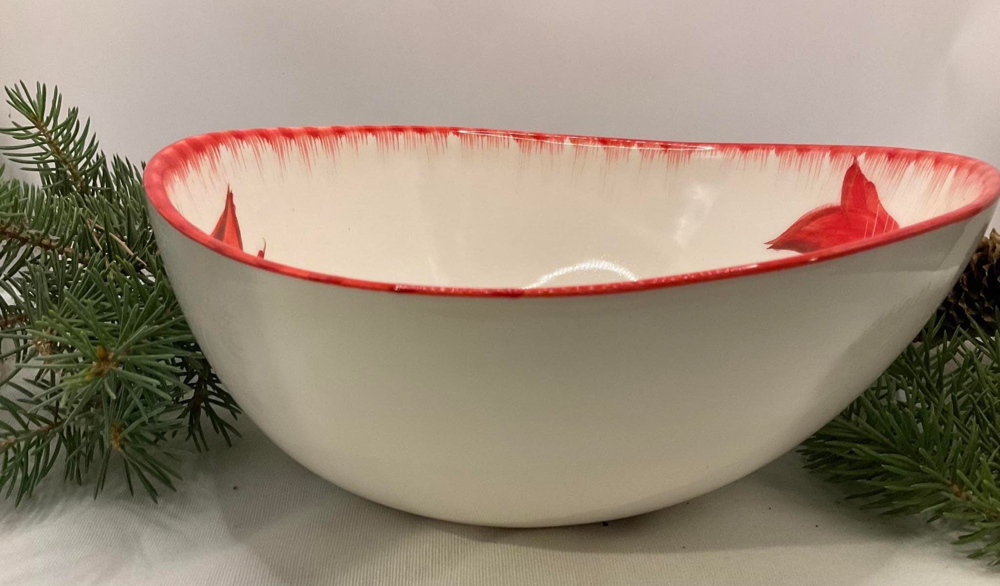 Christmas Service Bowl with Candles