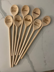 Italian Phrase Wooden Spoon