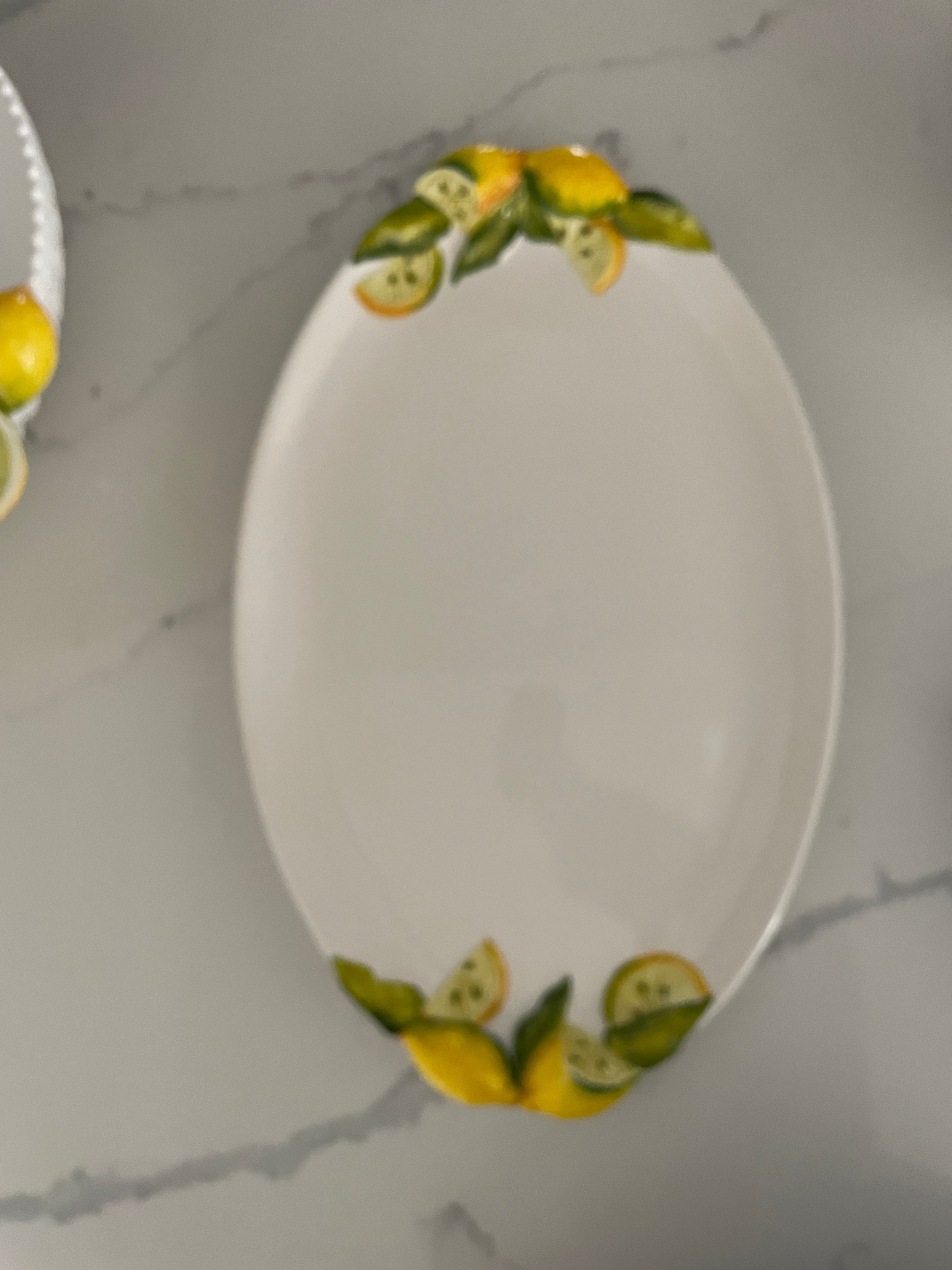 Lemon relief oval platter