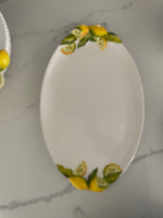 Load image into Gallery viewer, Lemon relief oval platter
